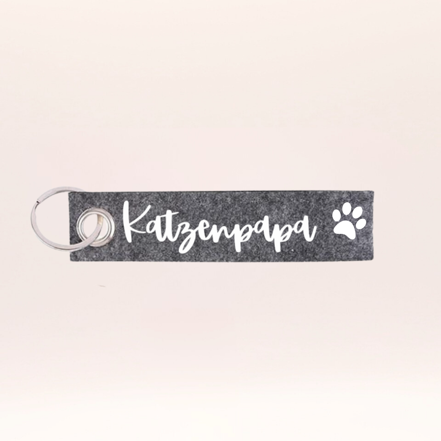 Handgefertigter Filz-Schlüsselanhänger – „Katzenmama“ & „Katzenpapa“ 🐾